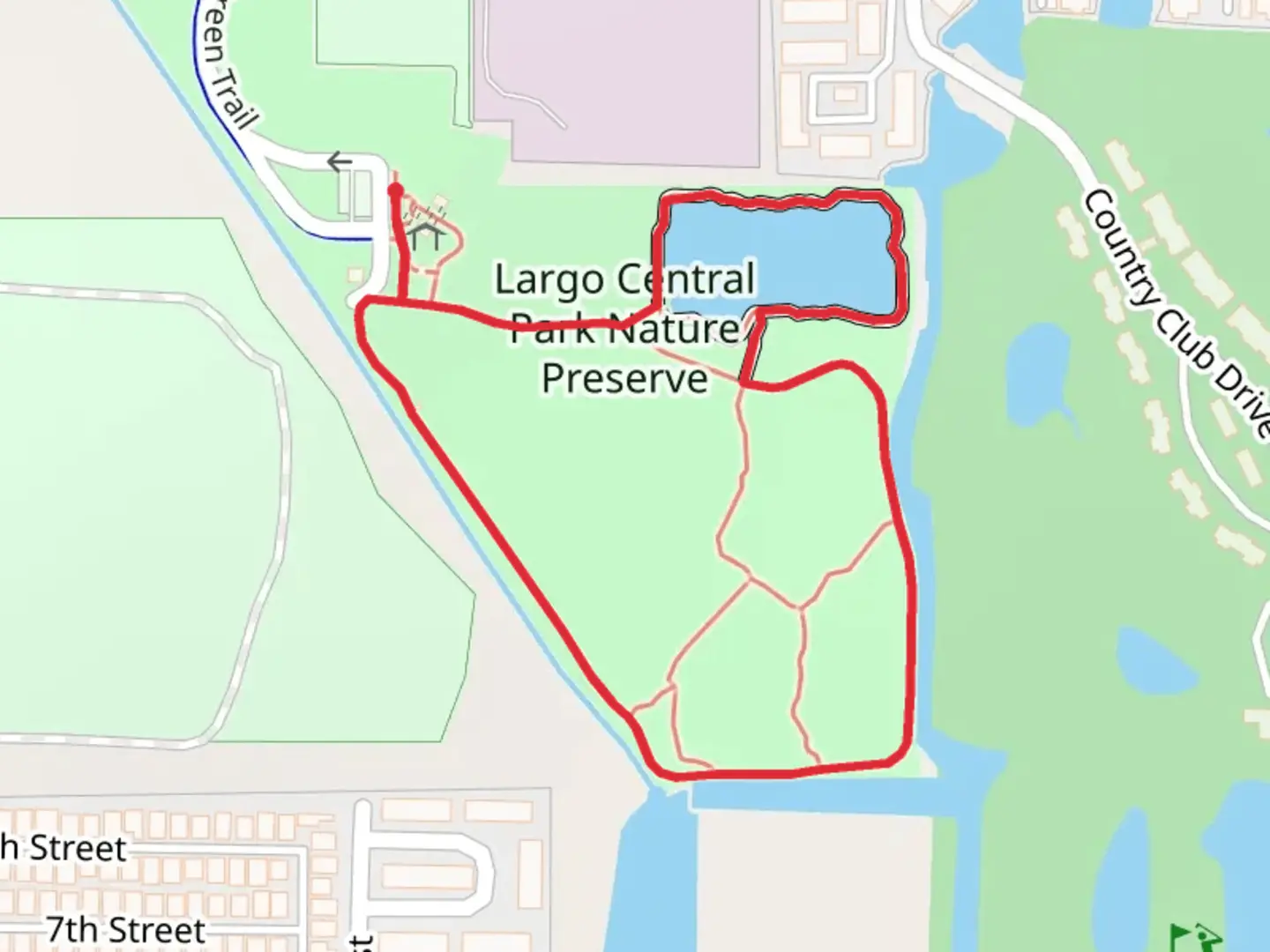 An image depicting the trail Highland Avenue Loop and its surrounding area.