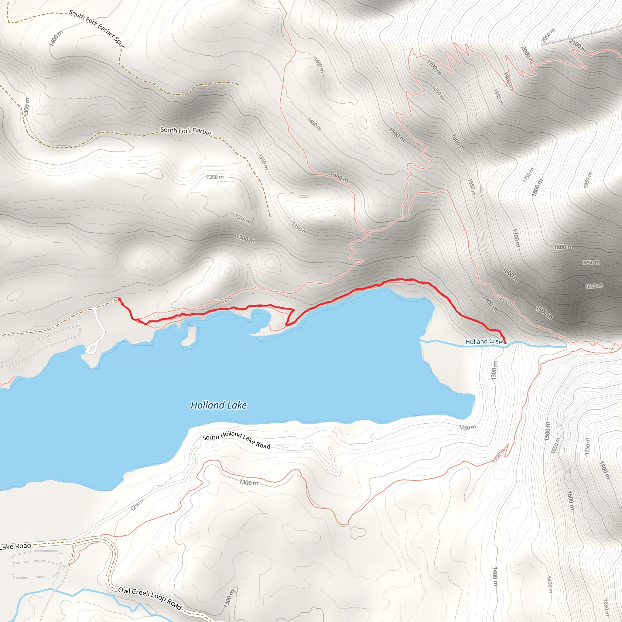 Holland Falls Trail mobile static map