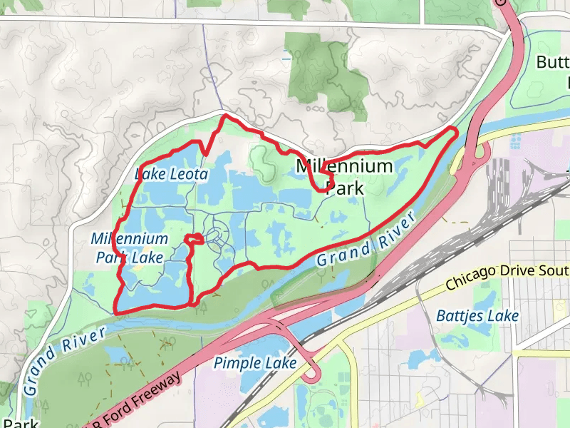 Lake Leota and Millennium Park Lake Loop via Kent Trails