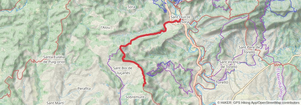 GR 3 Central Path of Catalonia stage 28 Map