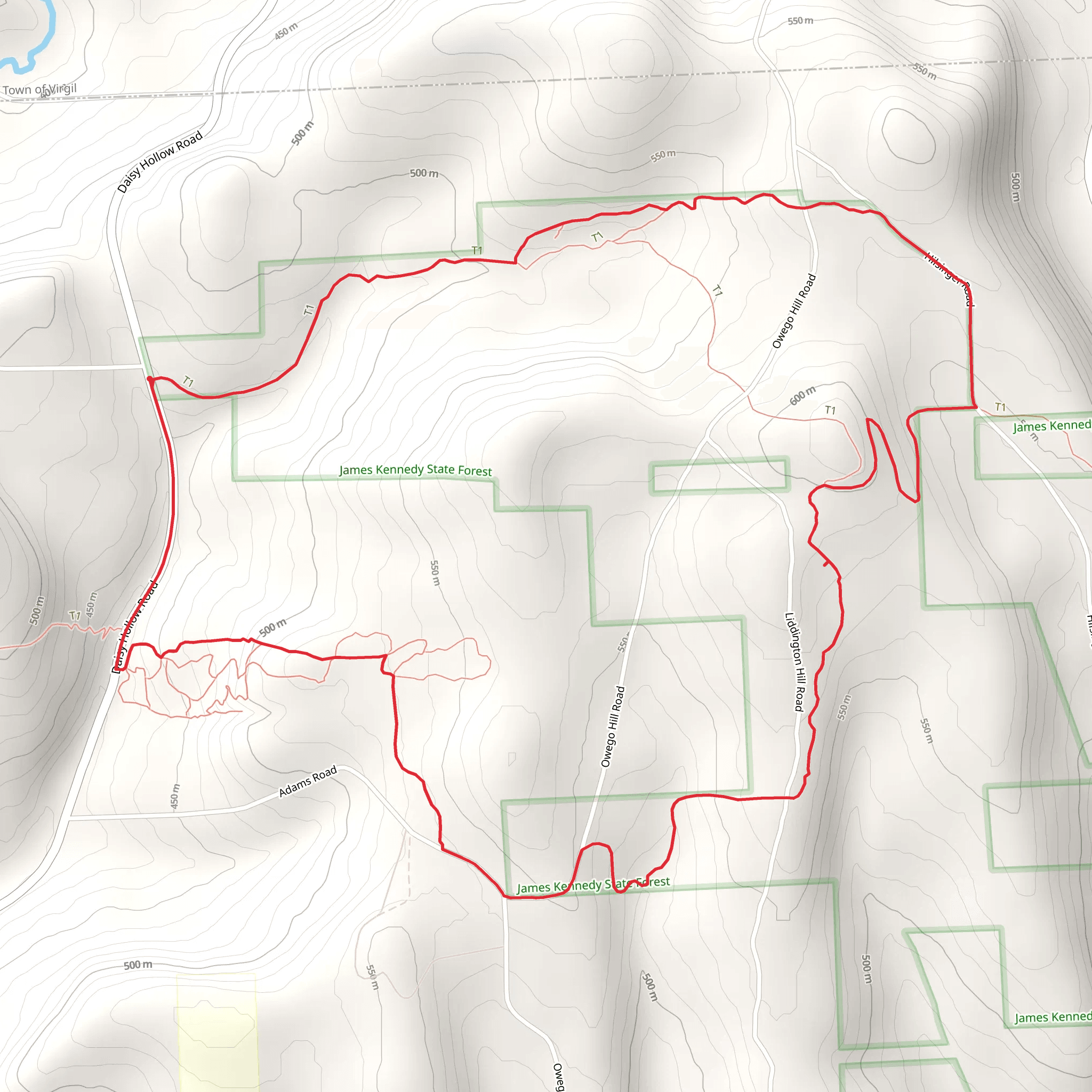 Swedish and Spanish Loop Trail mobile static map