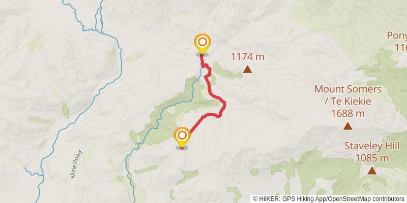 Mount Somers Track alt 1 Map