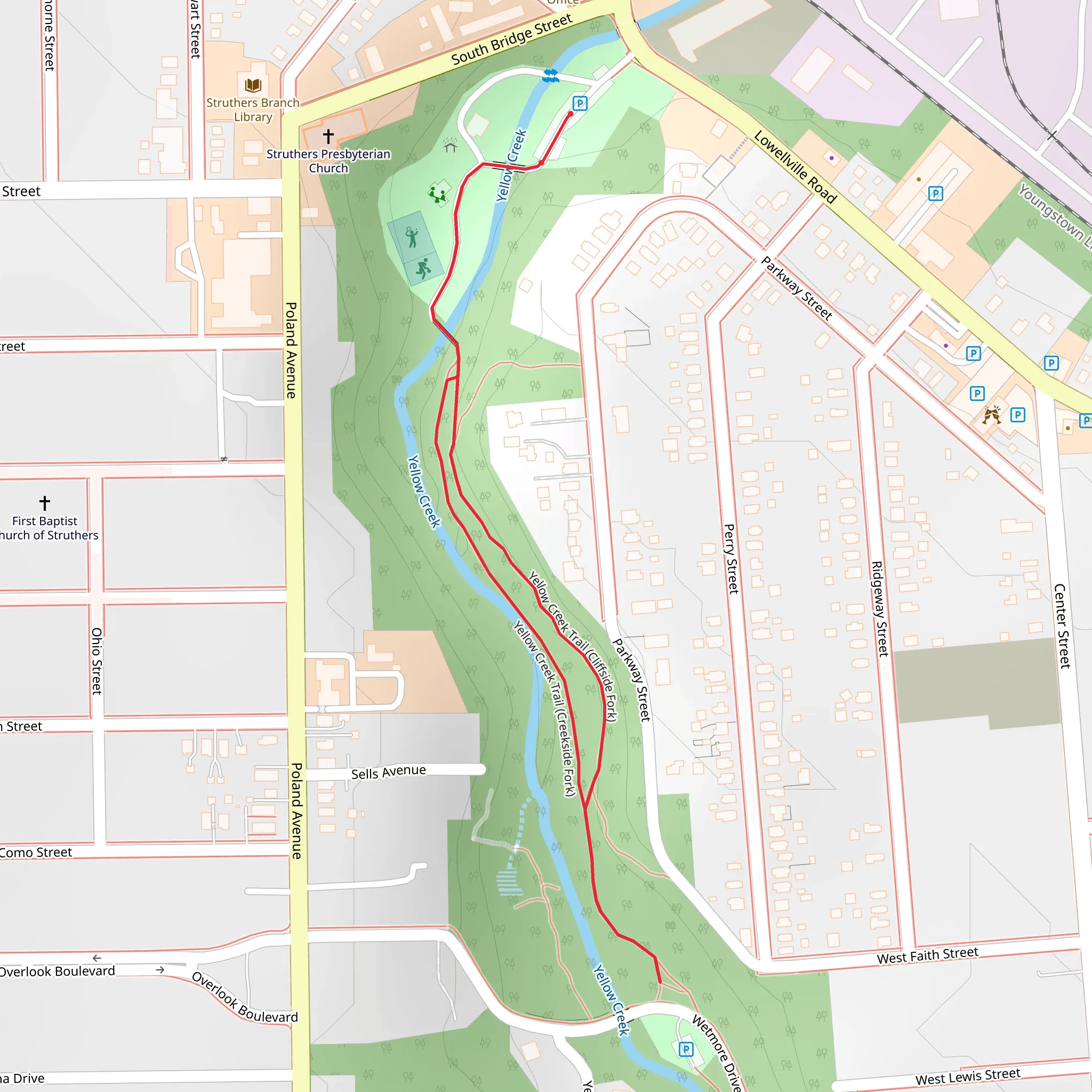 Yellow Creek Trail - Creekside Fork mobile static map