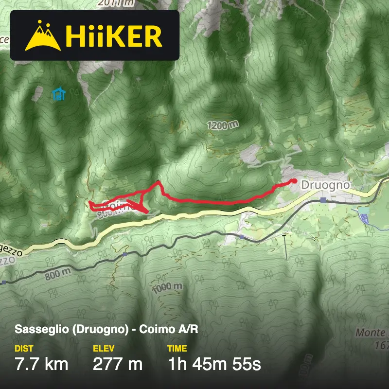 A map preview of the recording Sasseglio (Druogno) - Coimo A/R.