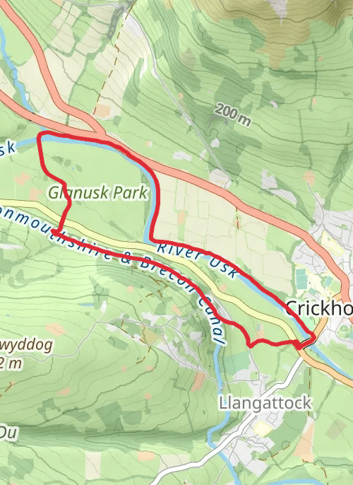 Powys Hiking mobile static map