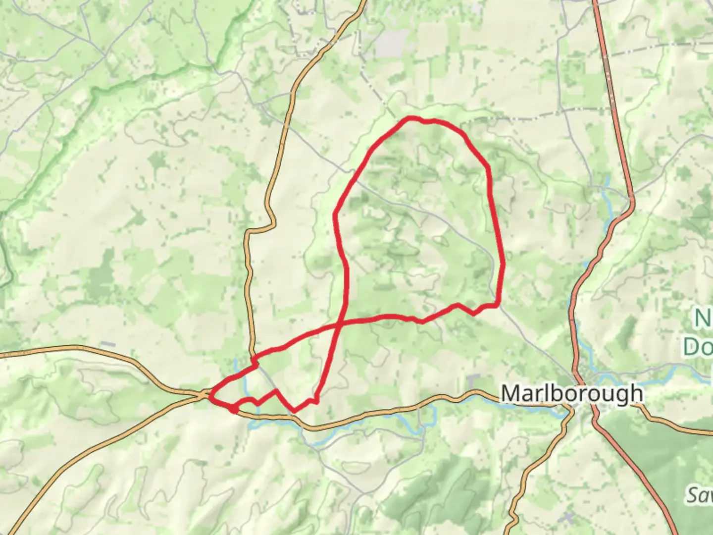 An image depicting the trail Beckhampton, Avenbury and Rockley Loop and its surrounding area.