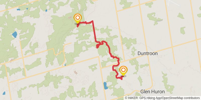 The Bruce Trail stage 23 Map