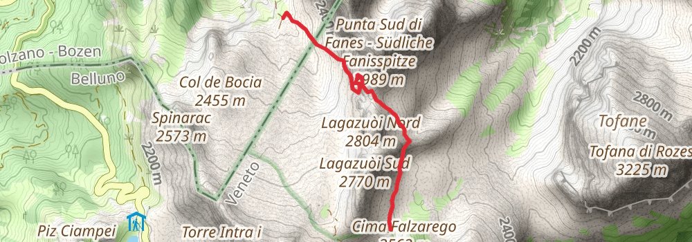Alta Via 1 alt 8 Map