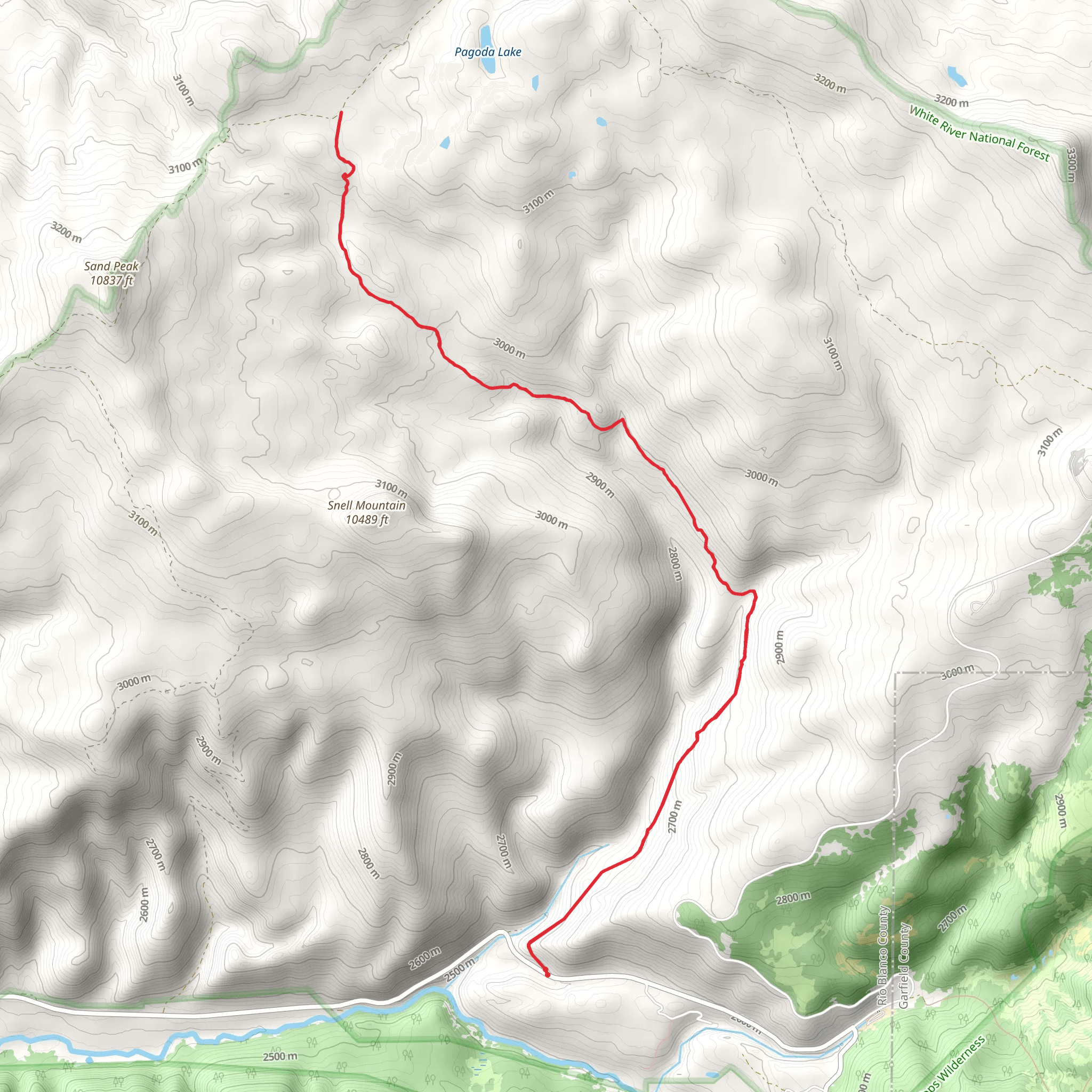 Snell Creek Trail mobile static map
