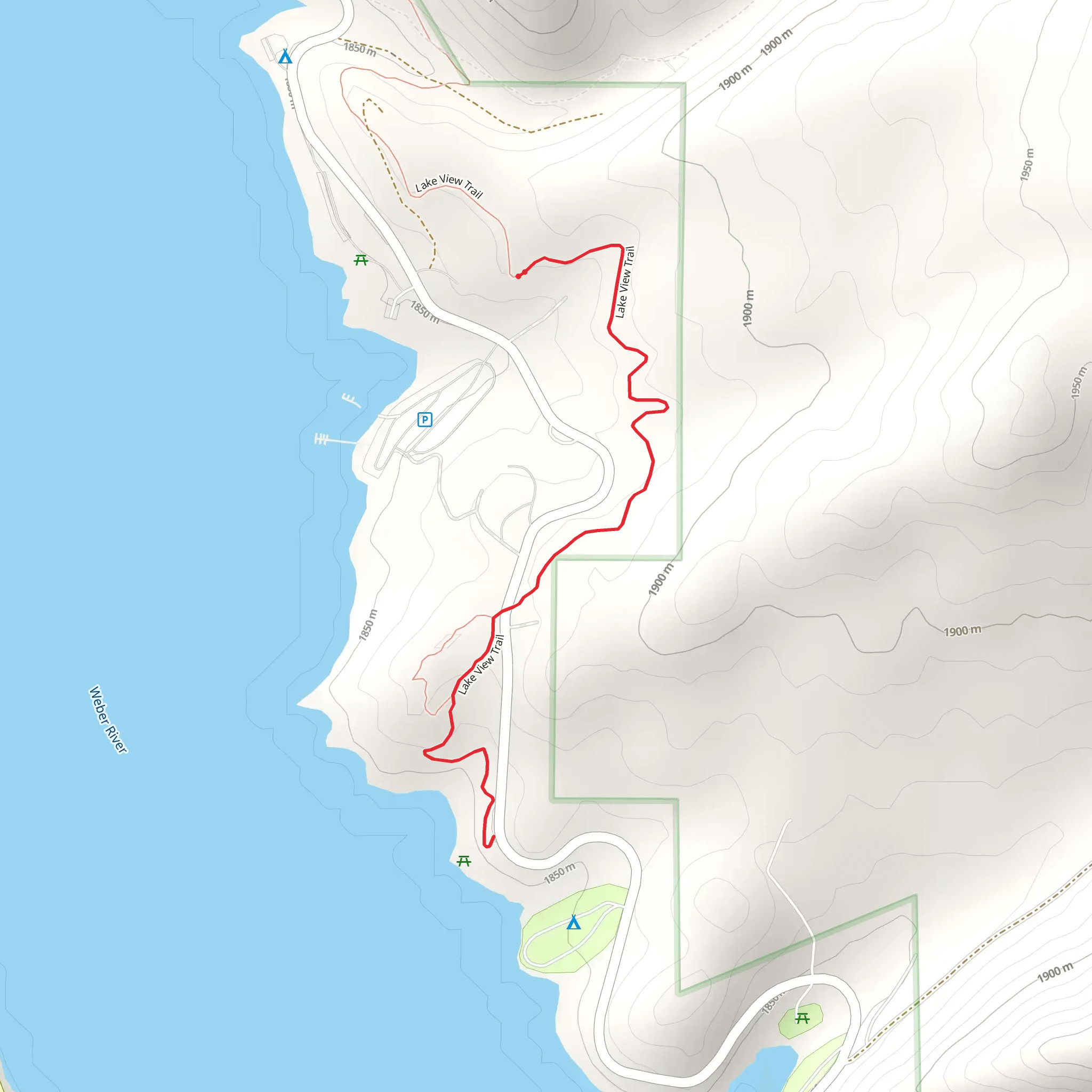 Lake View Trail mobile static map