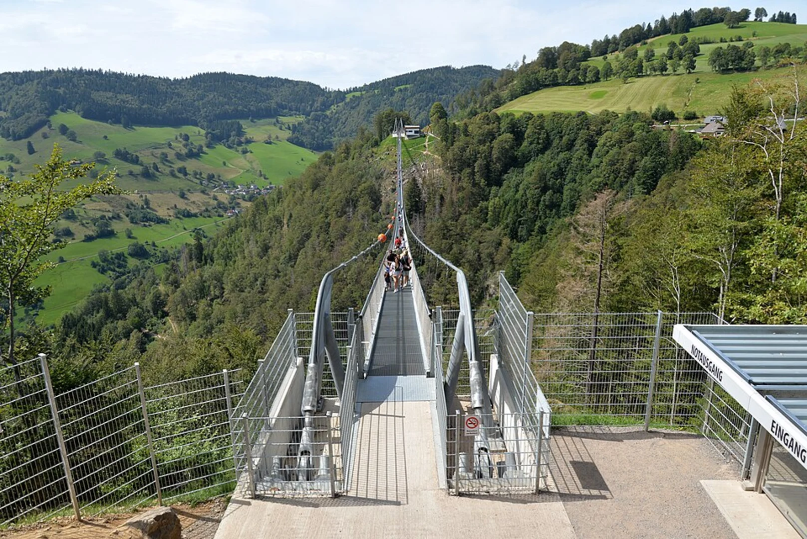 An image depicting the trail Hebelhof to Todtnau via Hebelwegle and Felsbergpfad and its surrounding area.