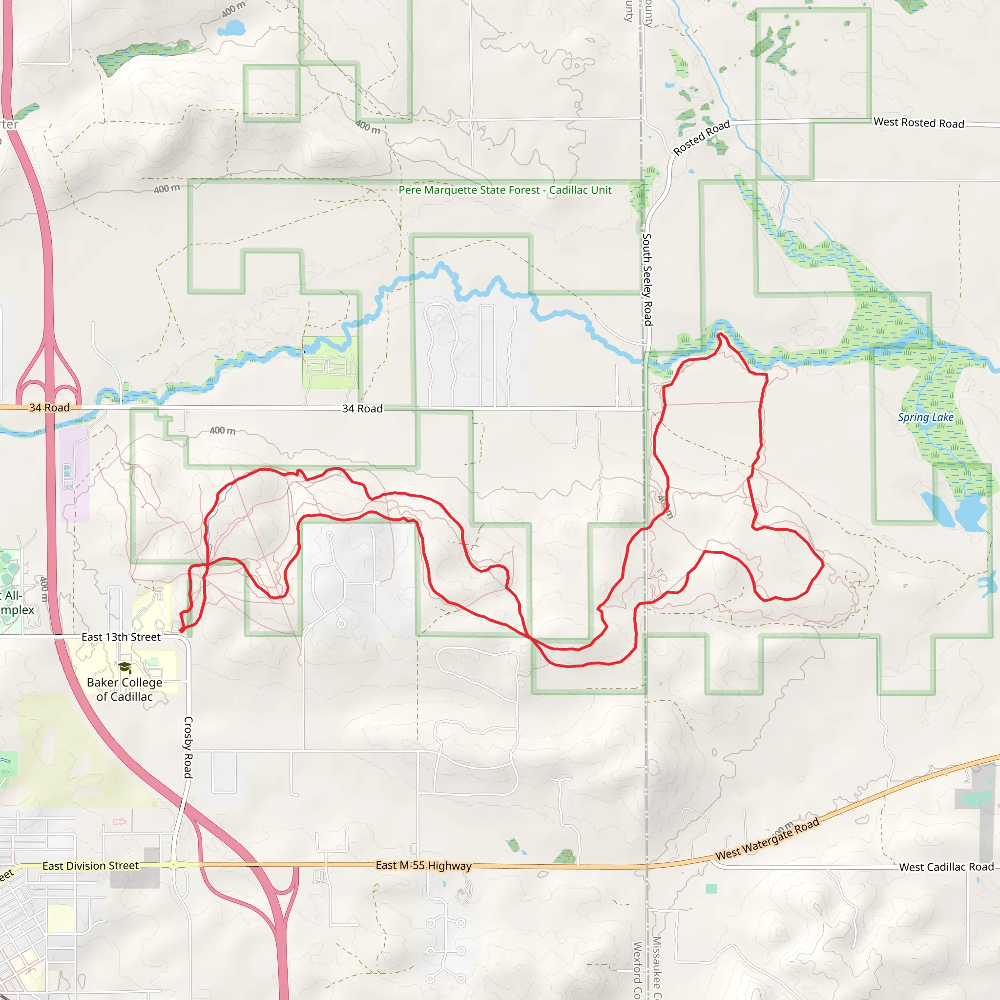 Cadillac Pathway Circle mobile static map
