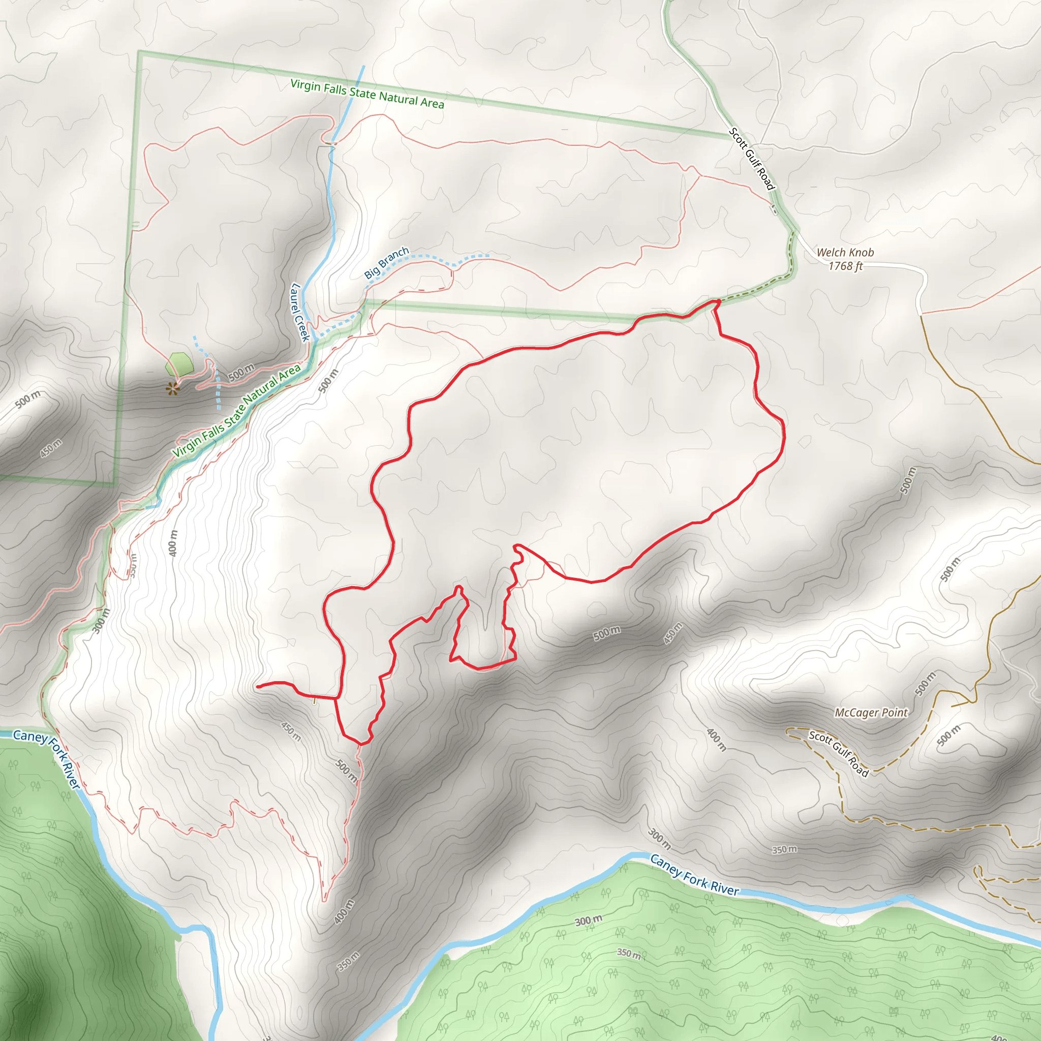 Gross Ridge Loop mobile static map