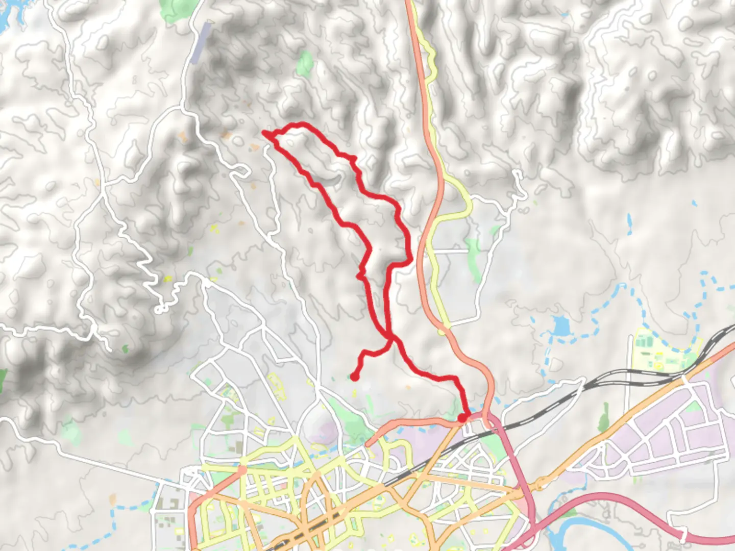 An image depicting the trail Pedroche Stream - Santo Domingo PR A 332 and its surrounding area.