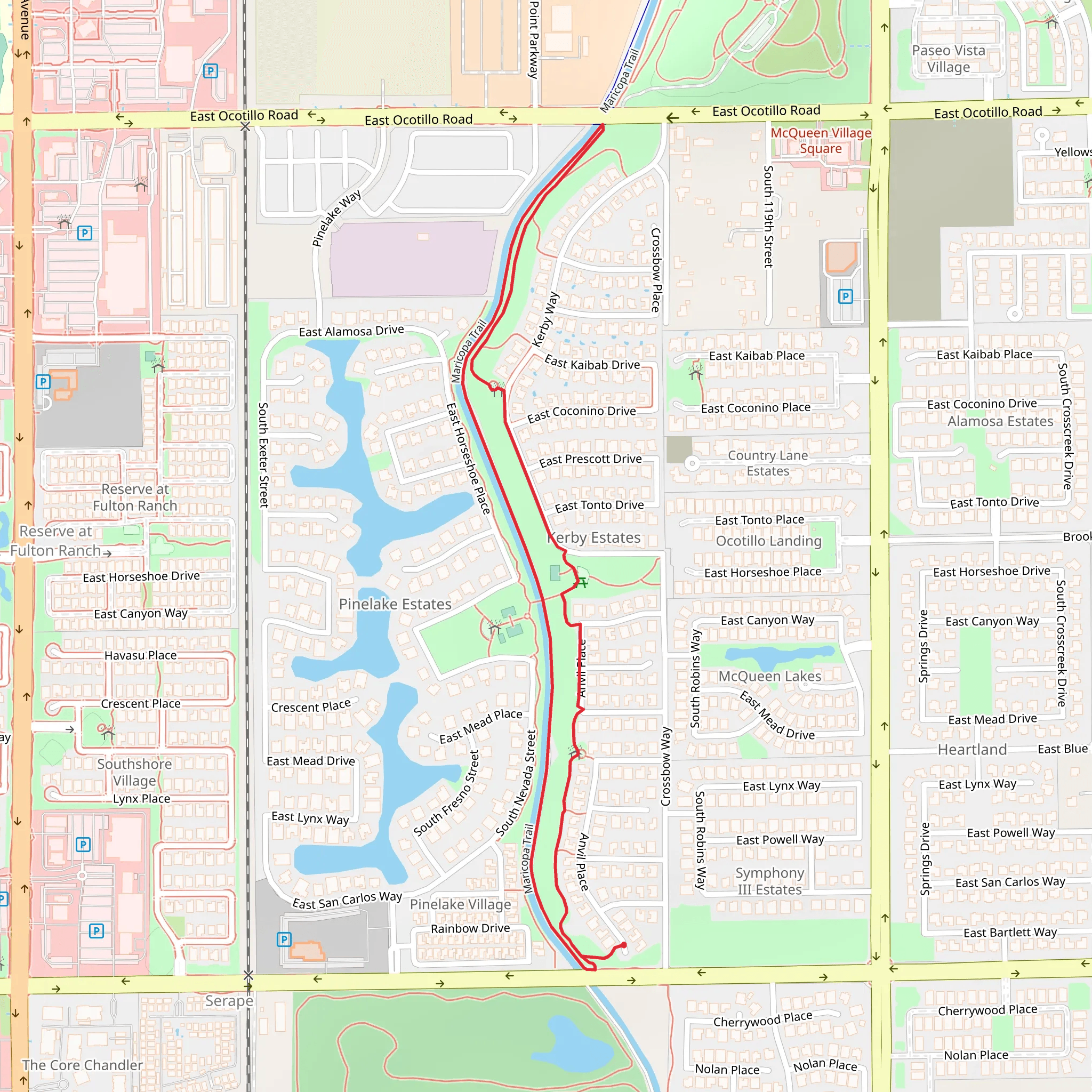 Maricopa Trail Loop mobile static map