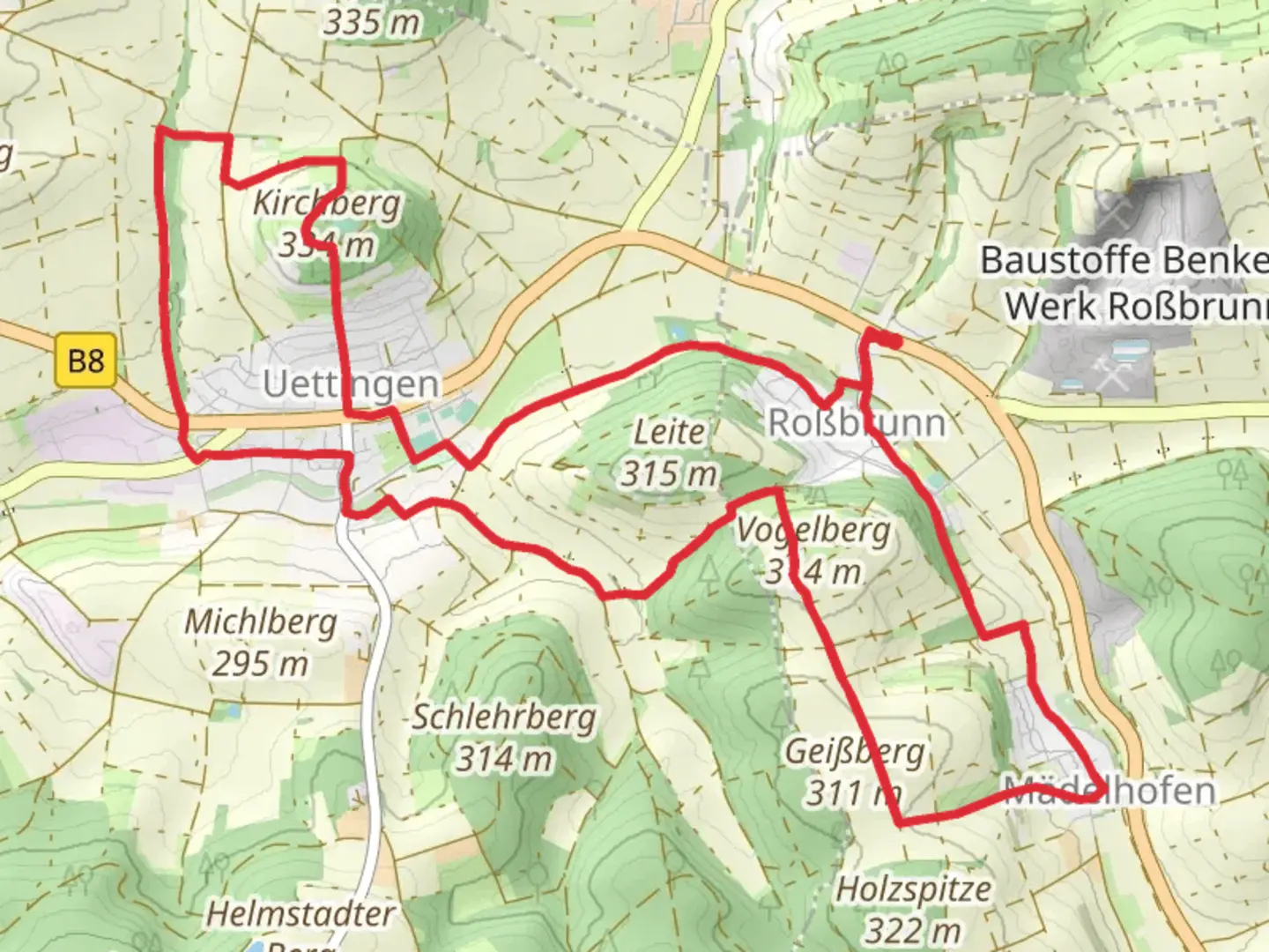 An image depicting the trail Kulturweg Waldsassengau 6 and its surrounding area.
