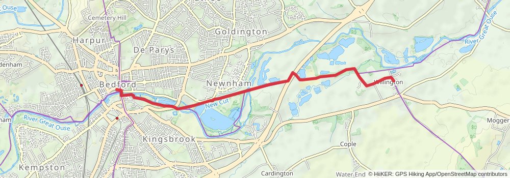 North Bedfordshire Heritage Trail stage 6 Map