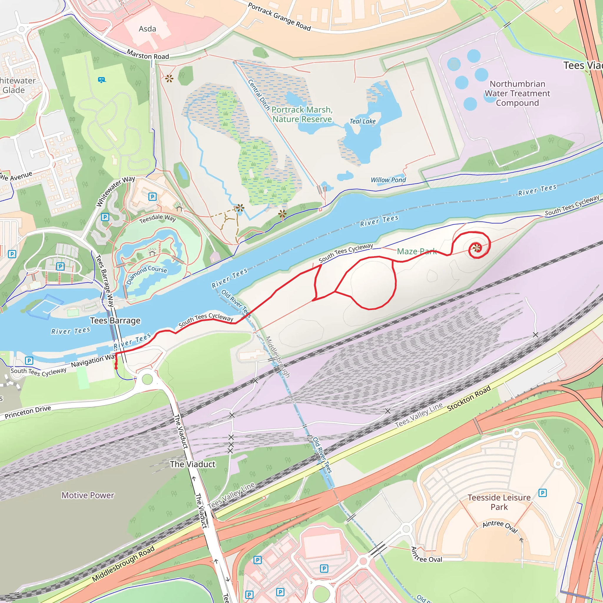 Maze Park Walk mobile static map