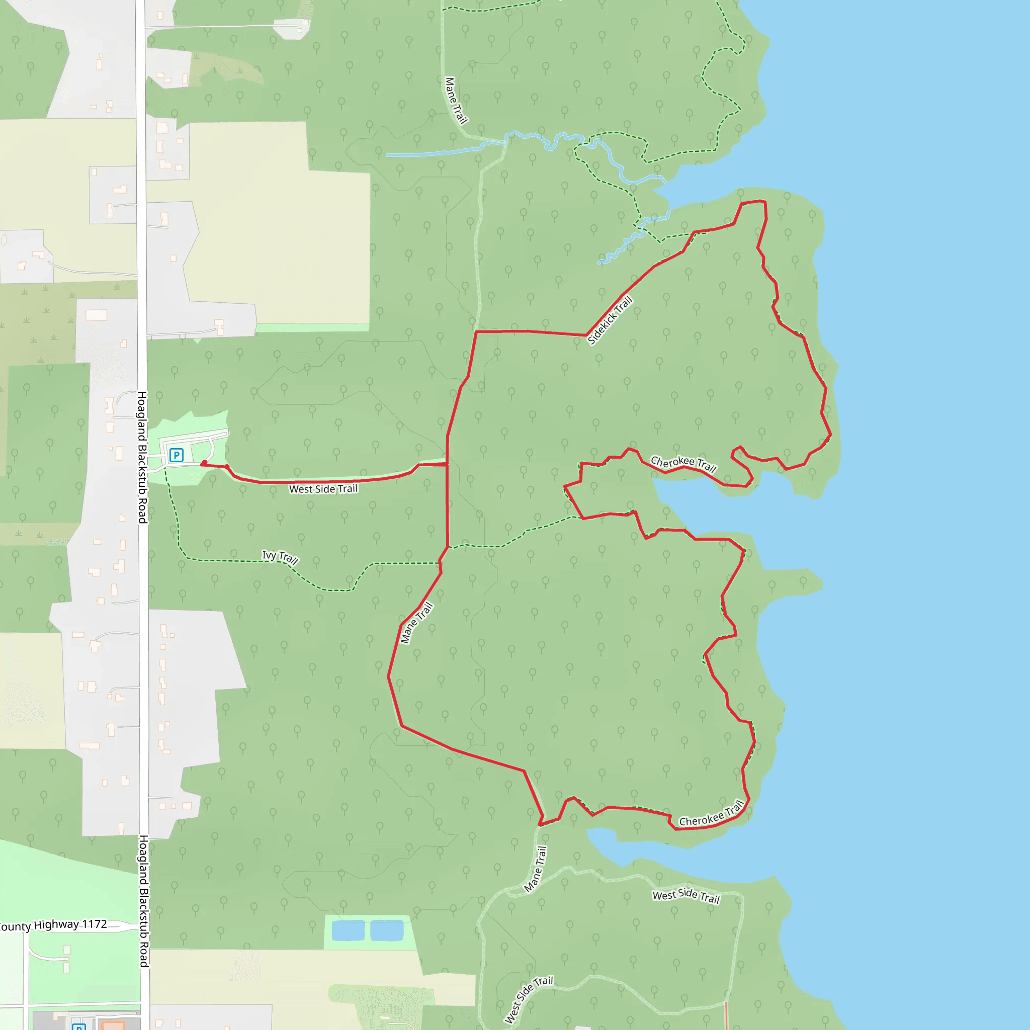 East and West Loop Trail mobile static map