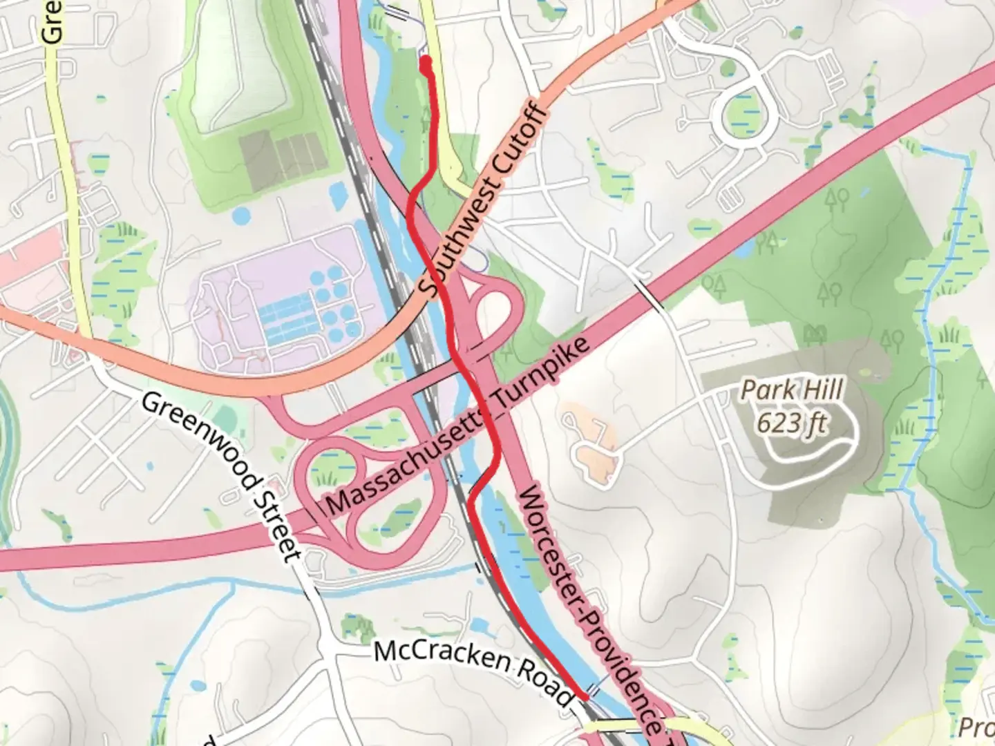 An image depicting the trail Blackstone River Short Trail and its surrounding area.