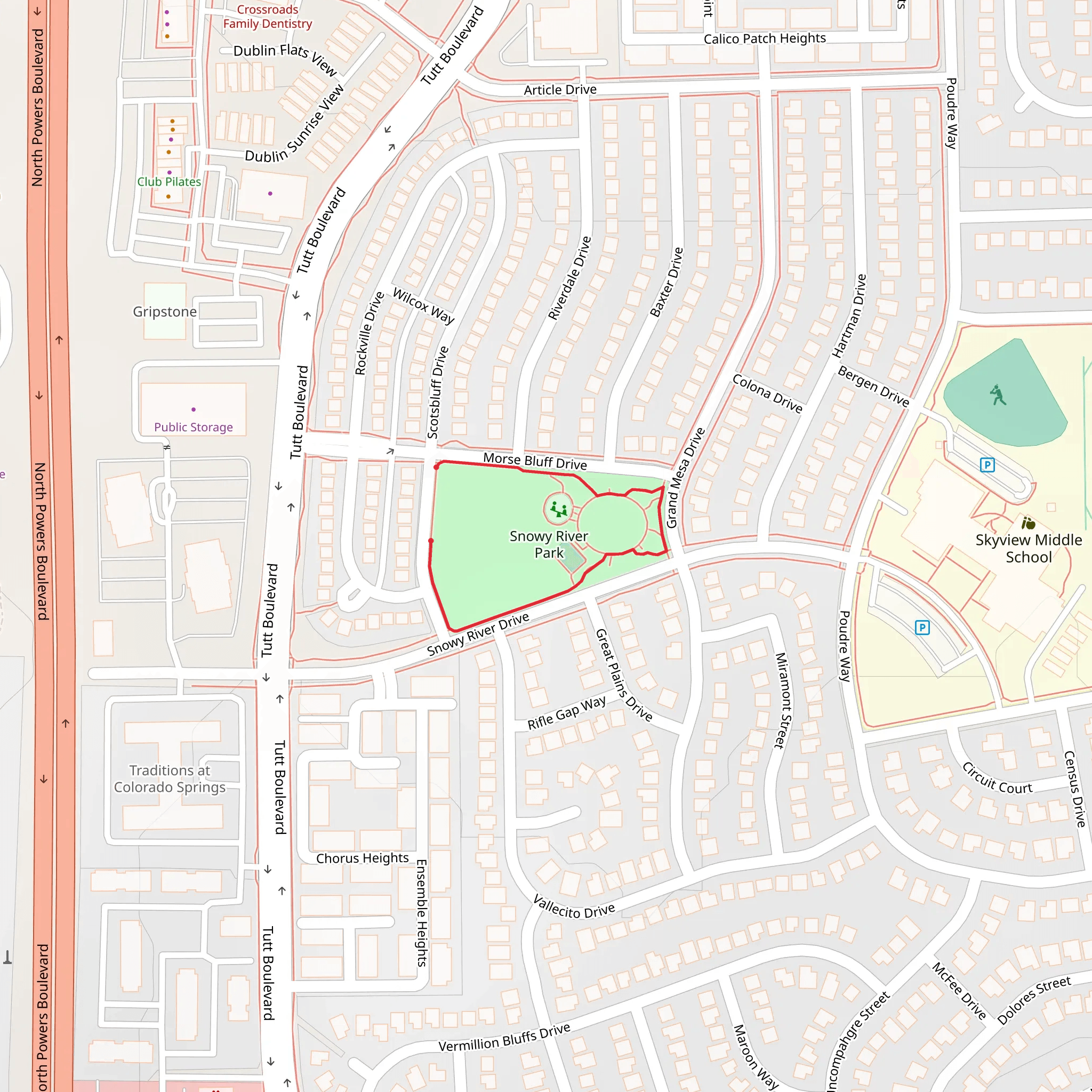 Snowy River Park Loop mobile static map