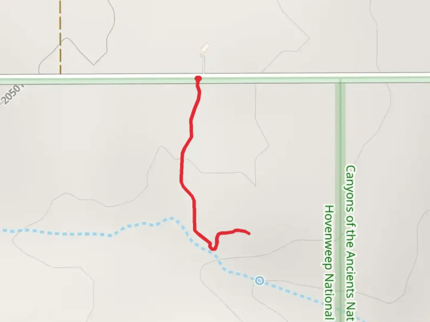 An image depicting the trail Goodman Canyon and its surrounding area.