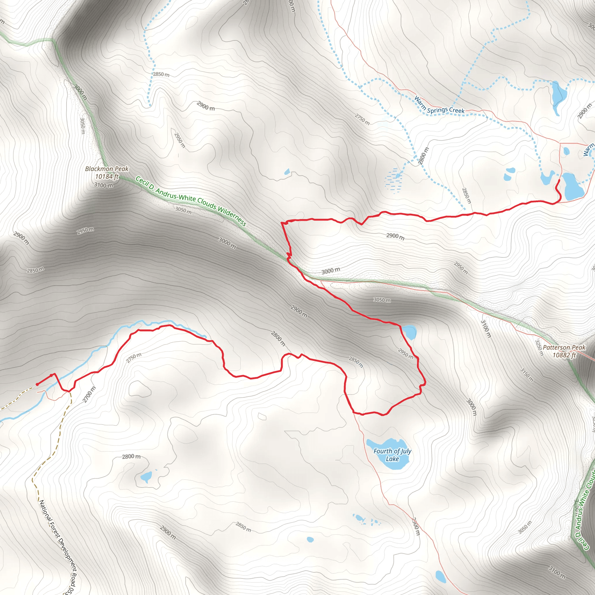 Fourth of July Creek mobile static map