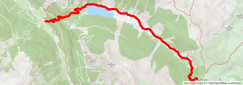 Riesachsee - Sonntagskarseen Lakes stage 1 Map
