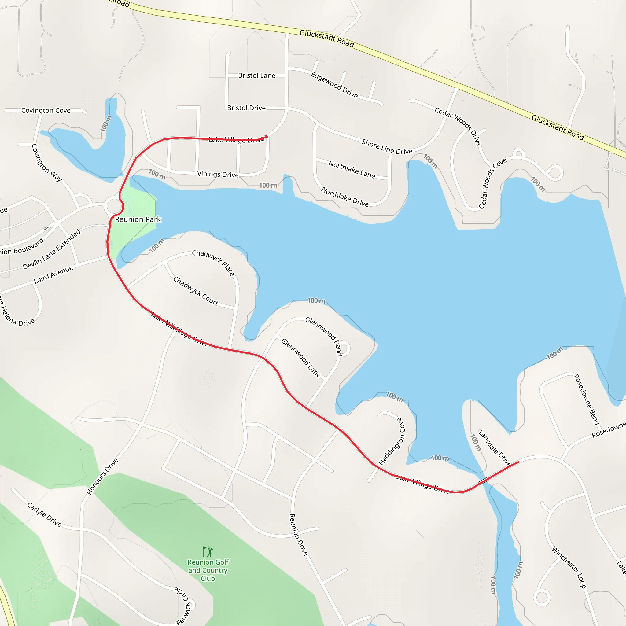 Reunion Park Walk mobile static map