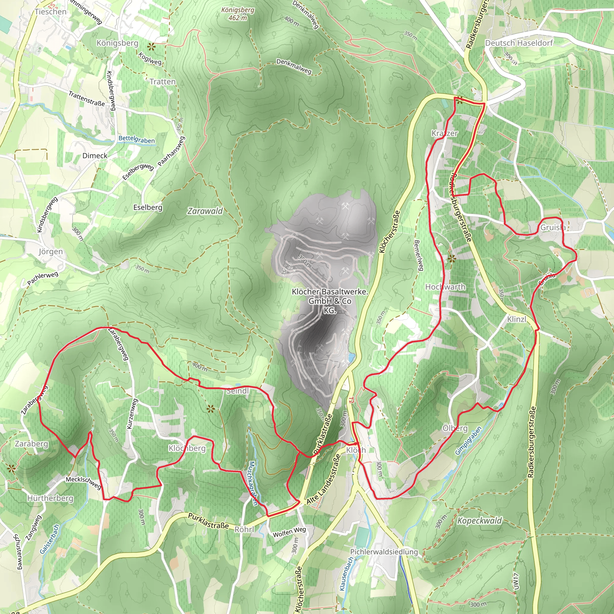 Klöcher Traminerweg mobile static map