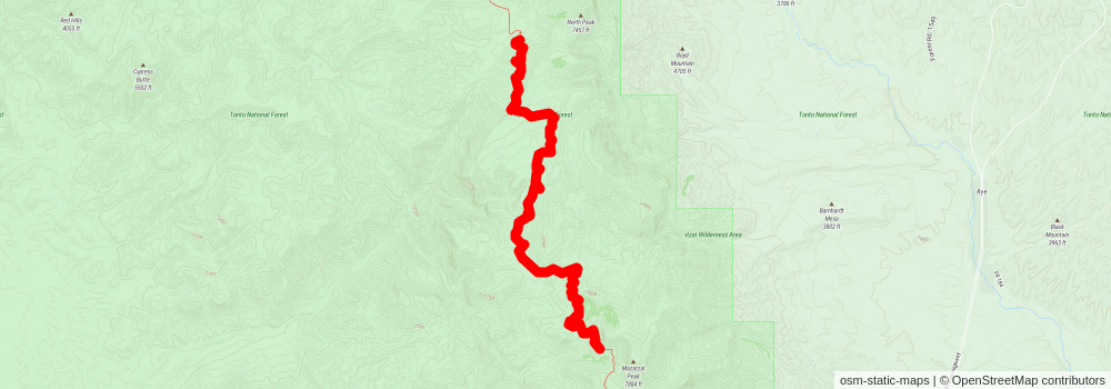 Southwestern Horseshoe Trail stage 82 Map