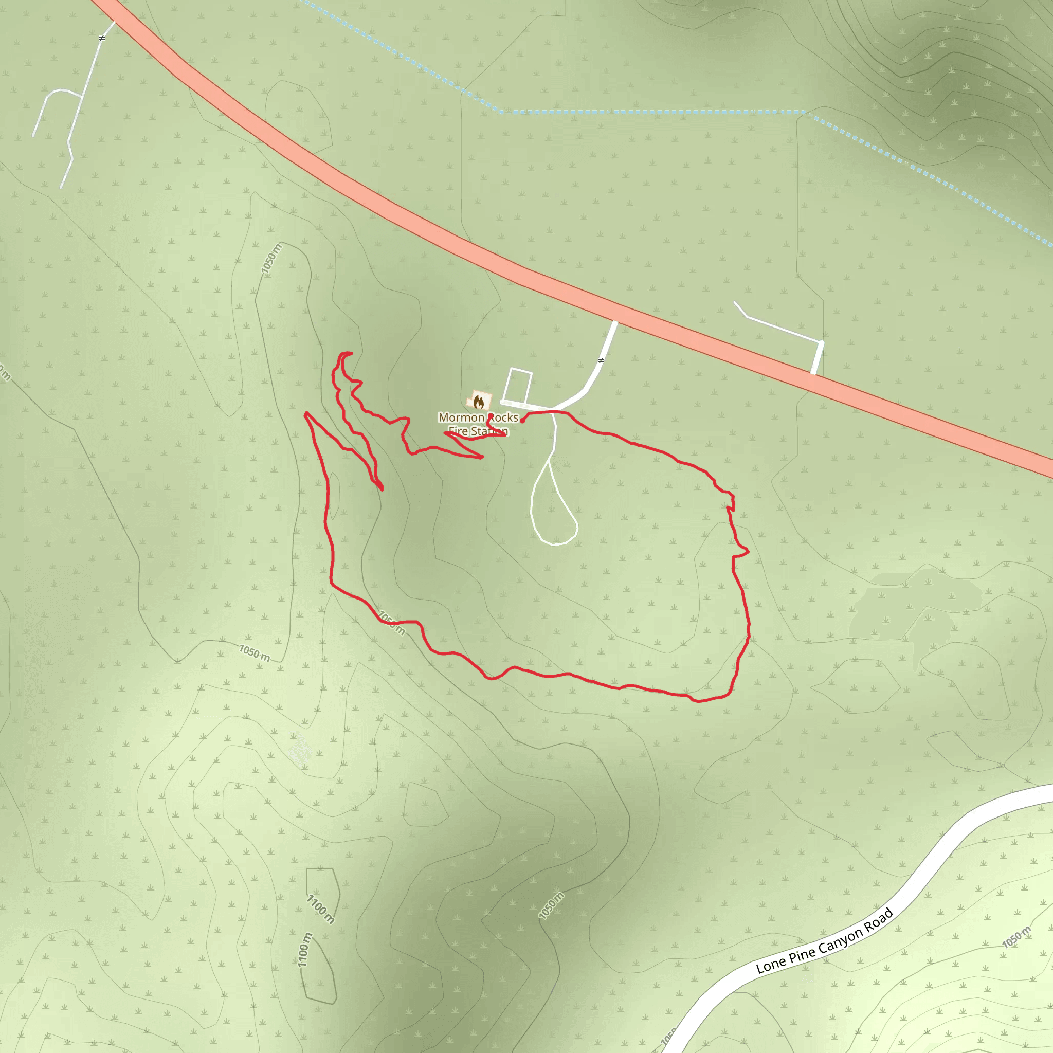 Mormon Rocks Interpretive Trail mobile static map