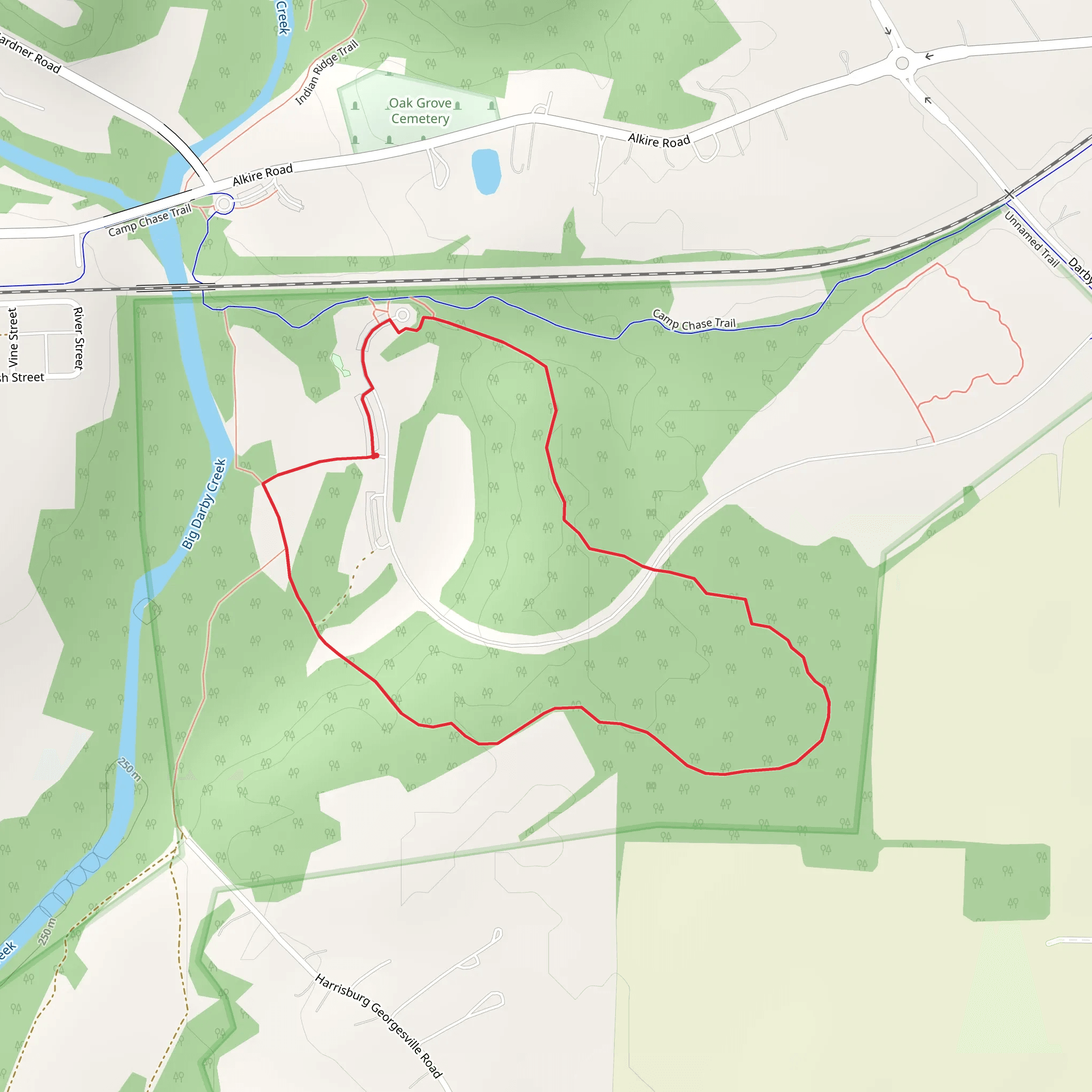 Battelle Darby Creek Metro Park Loop mobile static map