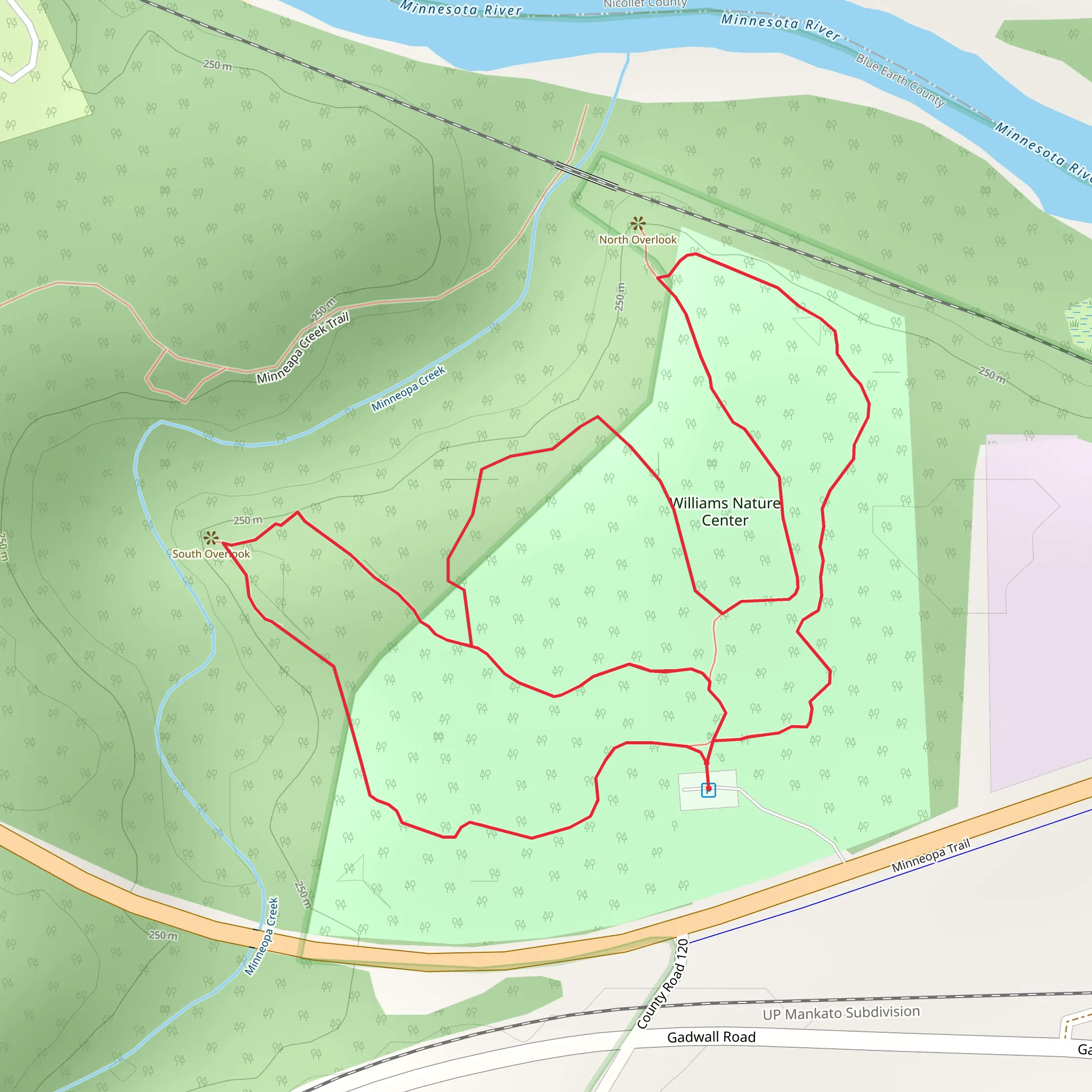 Williams Nature Center Loop mobile static map