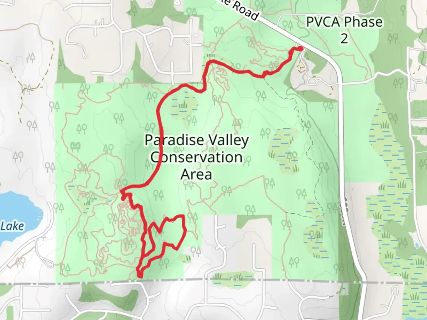 An image depicting the trail Mainline Trail and Southern Traverse Trail and its surrounding area.