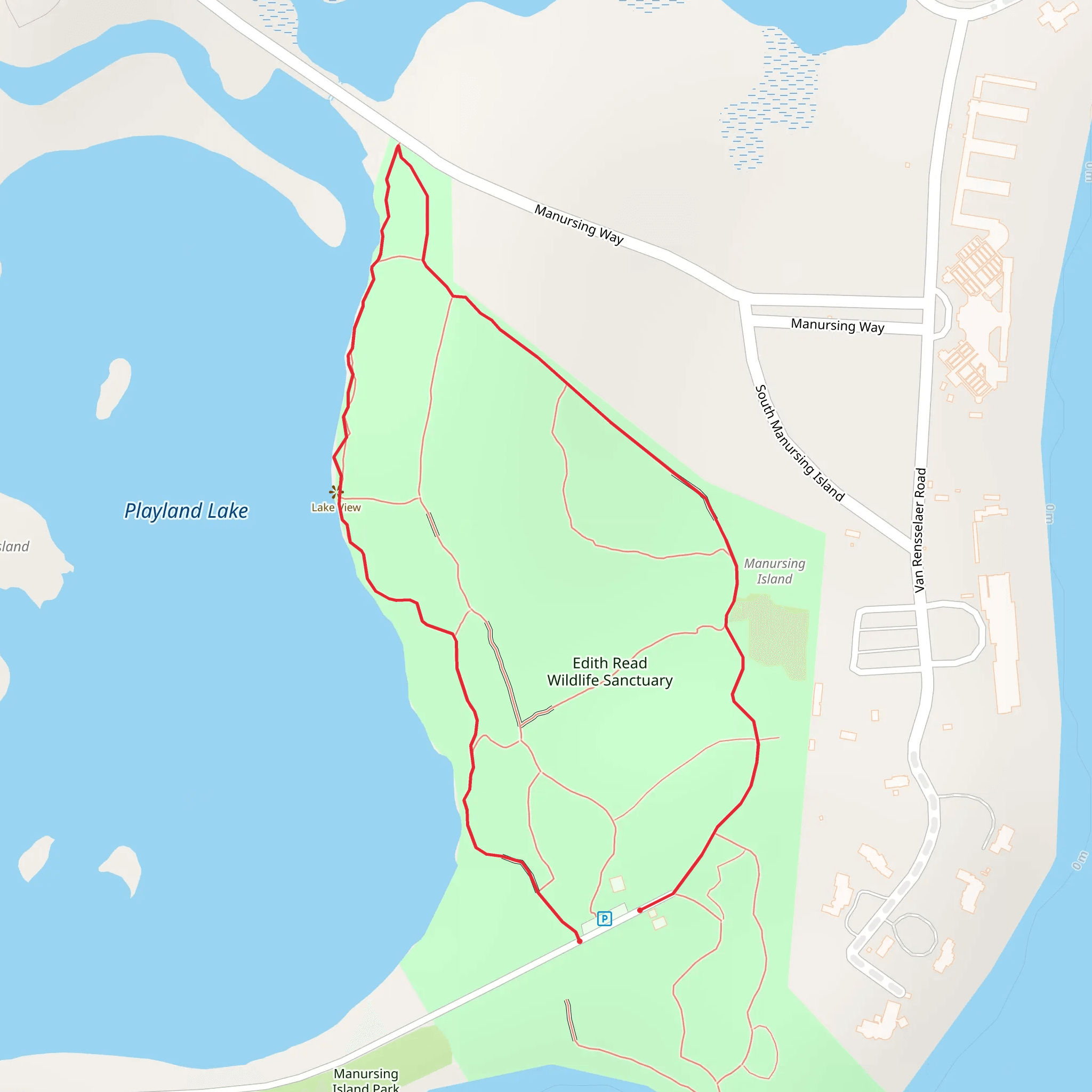 Playland Lake East Loop mobile static map