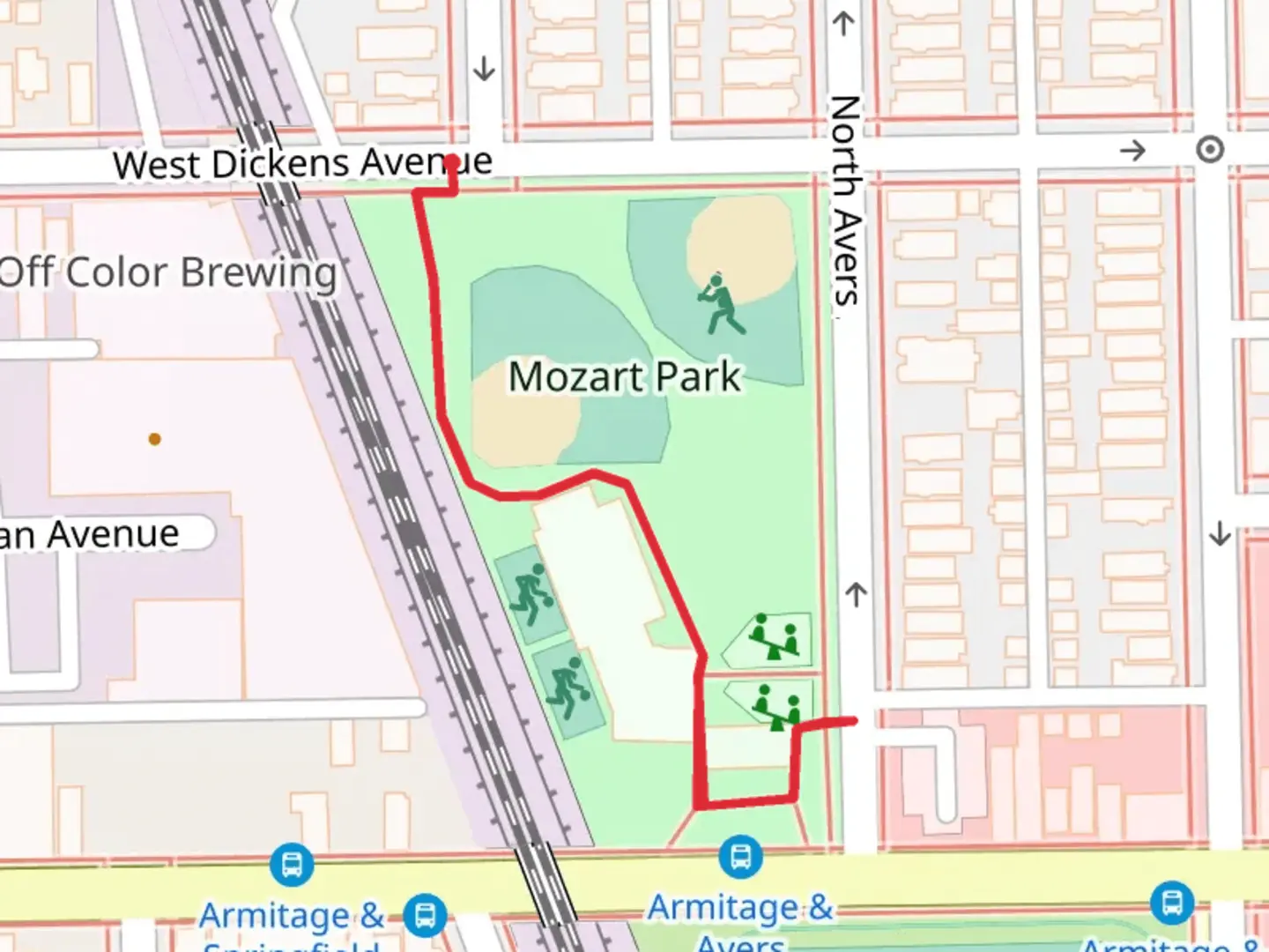 An image depicting the trail Mozart Park and its surrounding area.