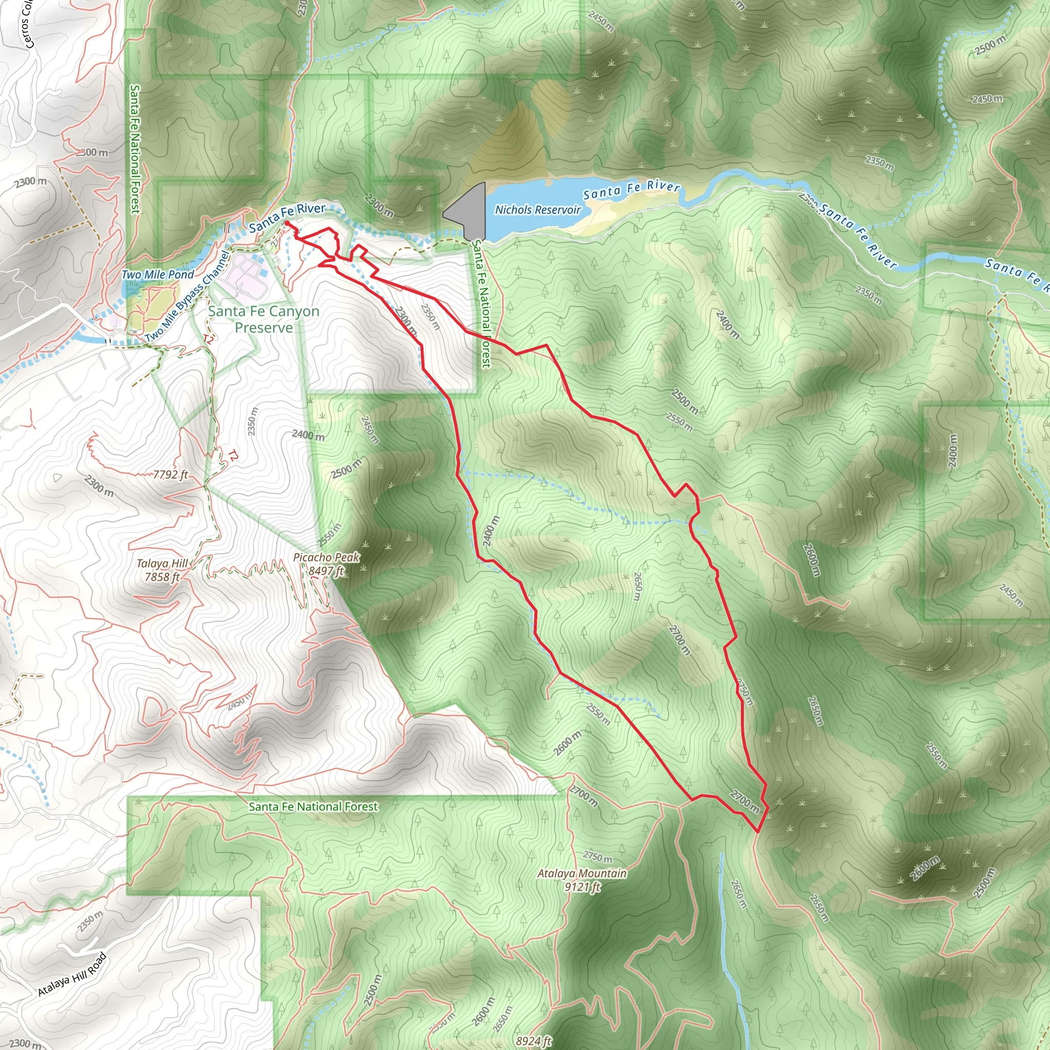 Bear Canyon Trail and Cut-off Loop mobile static map