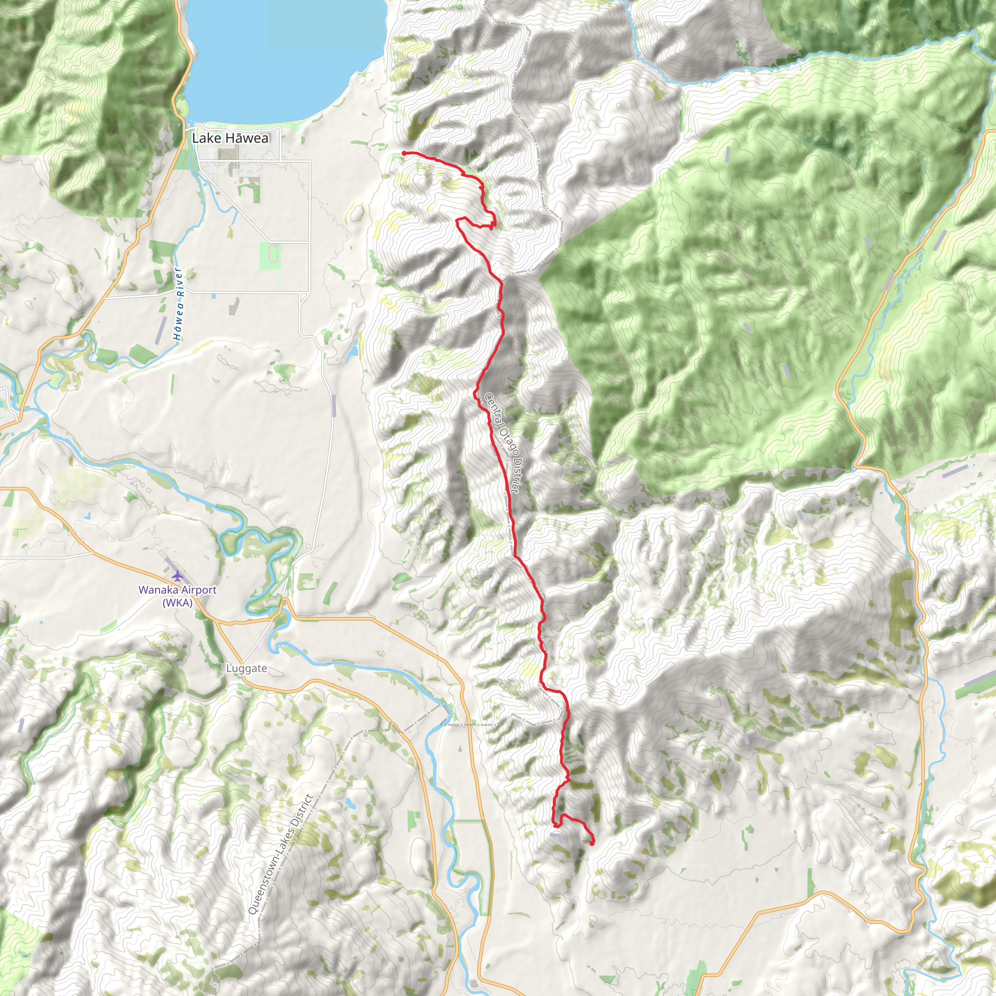 Long Gully Carpark to Nook Road Carpark mobile static map
