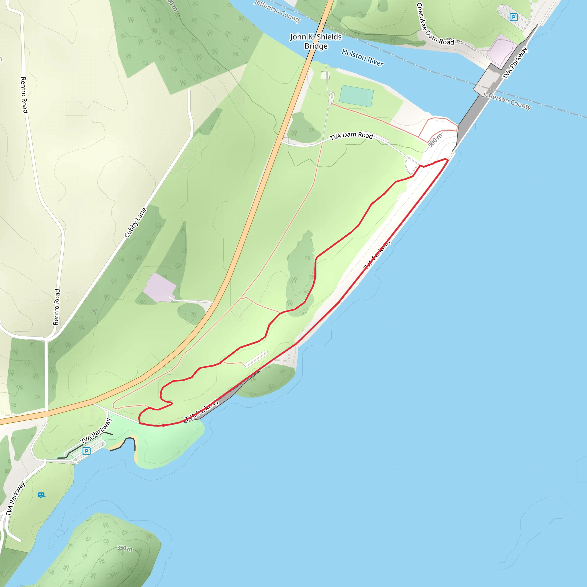 Cherokee Cross Country Loop mobile static map
