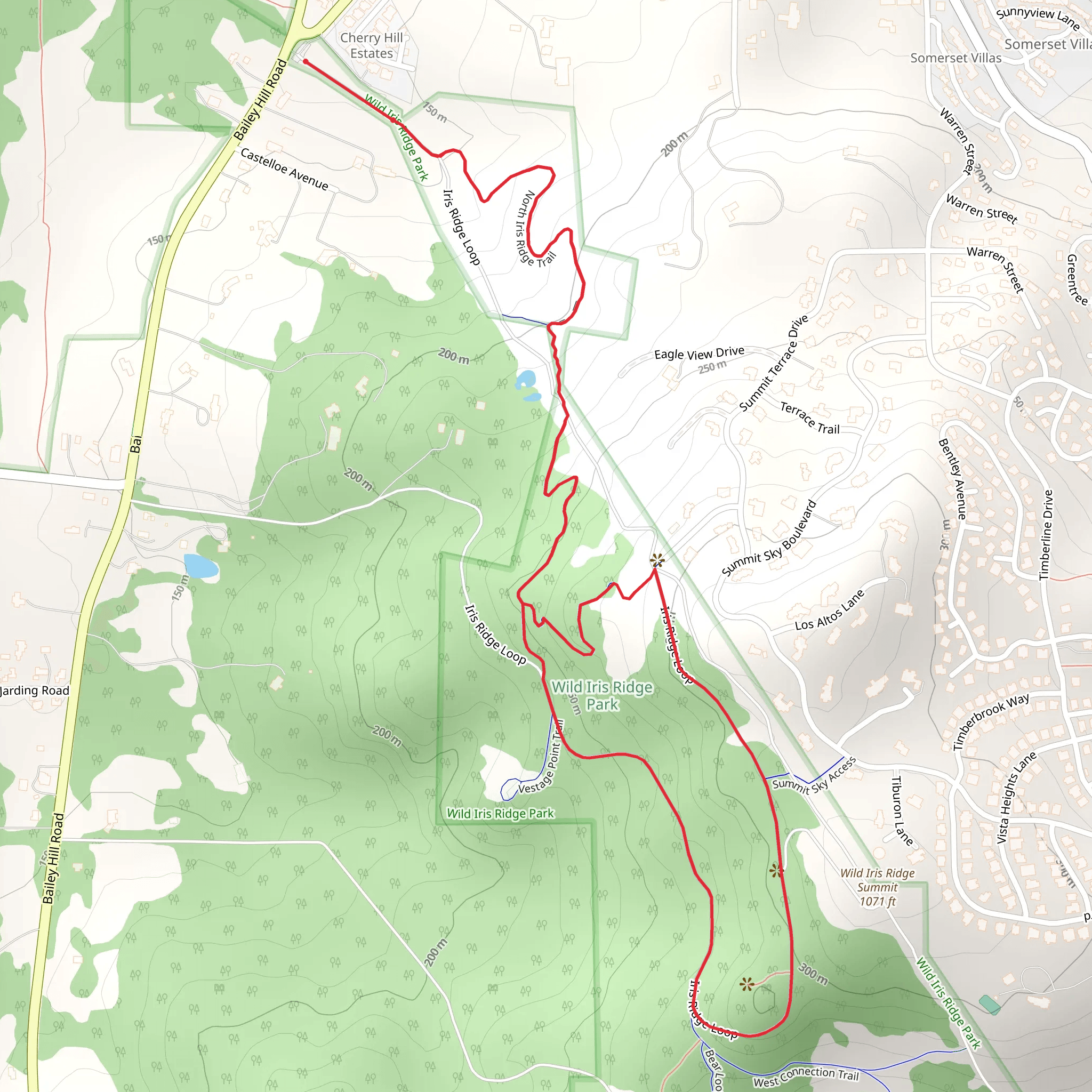 Iris Ridge Loop mobile static map