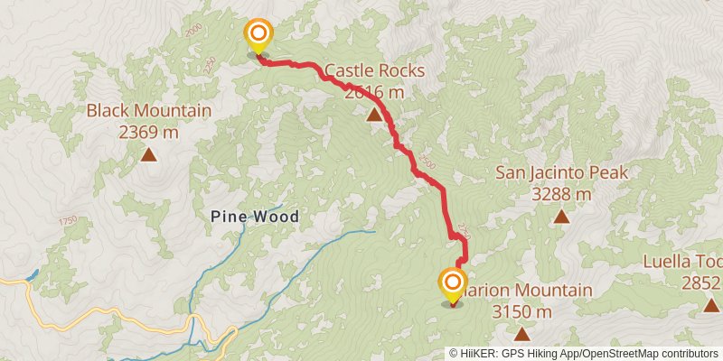 Pacific Crest Trail - Southern California stage 18 Map