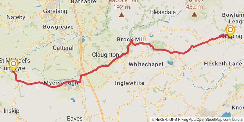 Blackpool to Bridlington - York stage 2 Map
