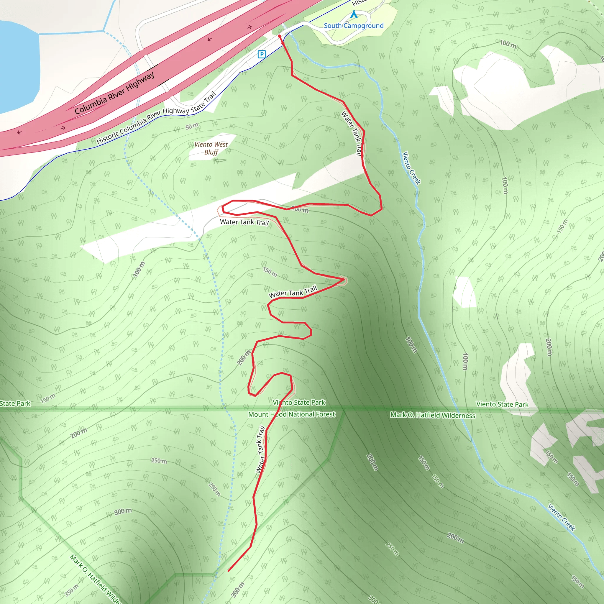 Walk along Viento Creek - South Campground mobile static map