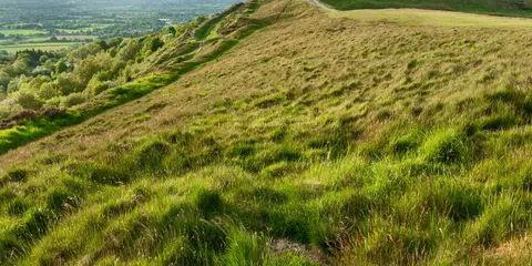 An image depicting the trail The Malverns Circular and its surrounding area.