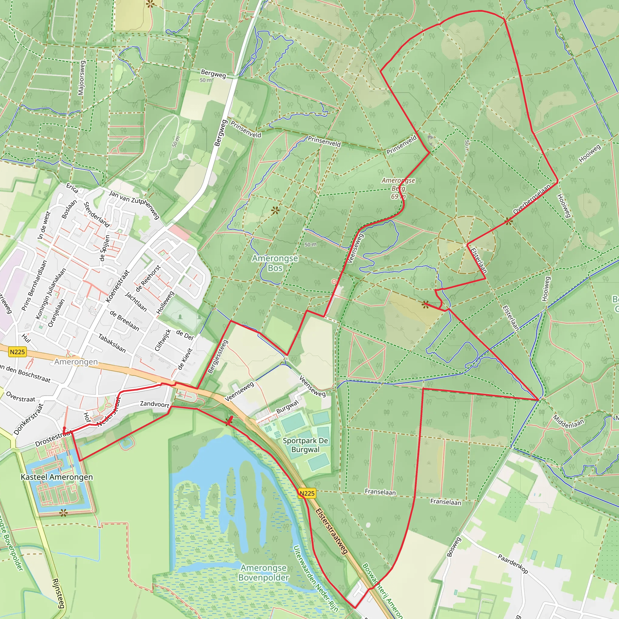 Amerongse Berg and Venster op de Betuwe Loop mobile static map