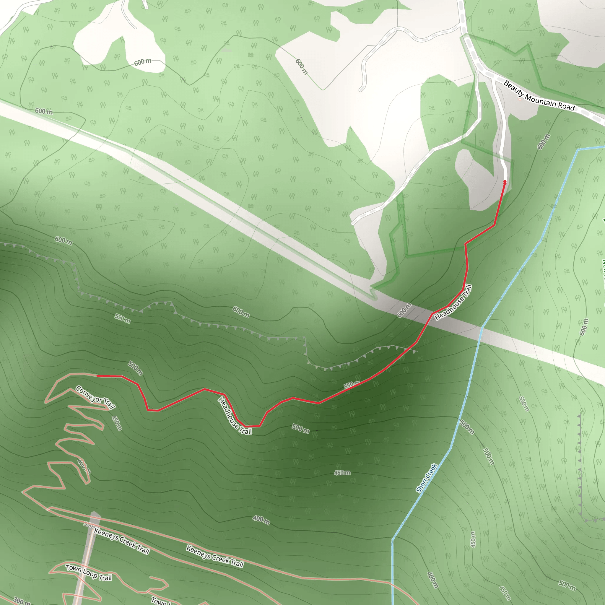 Headhouse Trail mobile static map