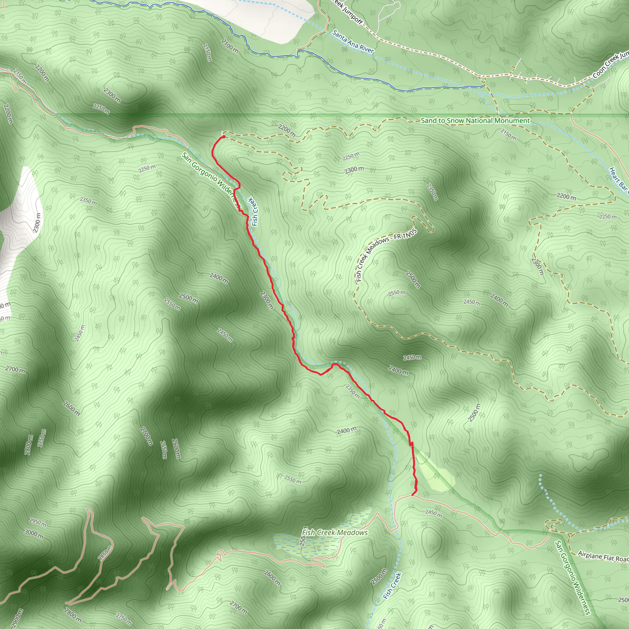 Aspen Grove Trail mobile static map