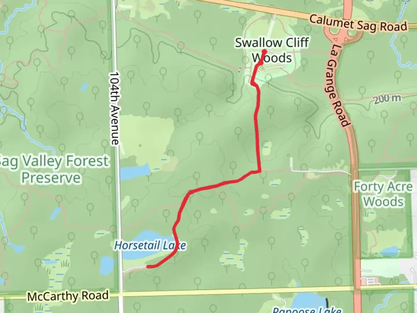 An image depicting the trail Horsetail Lake via Sag Valley Trail and its surrounding area.