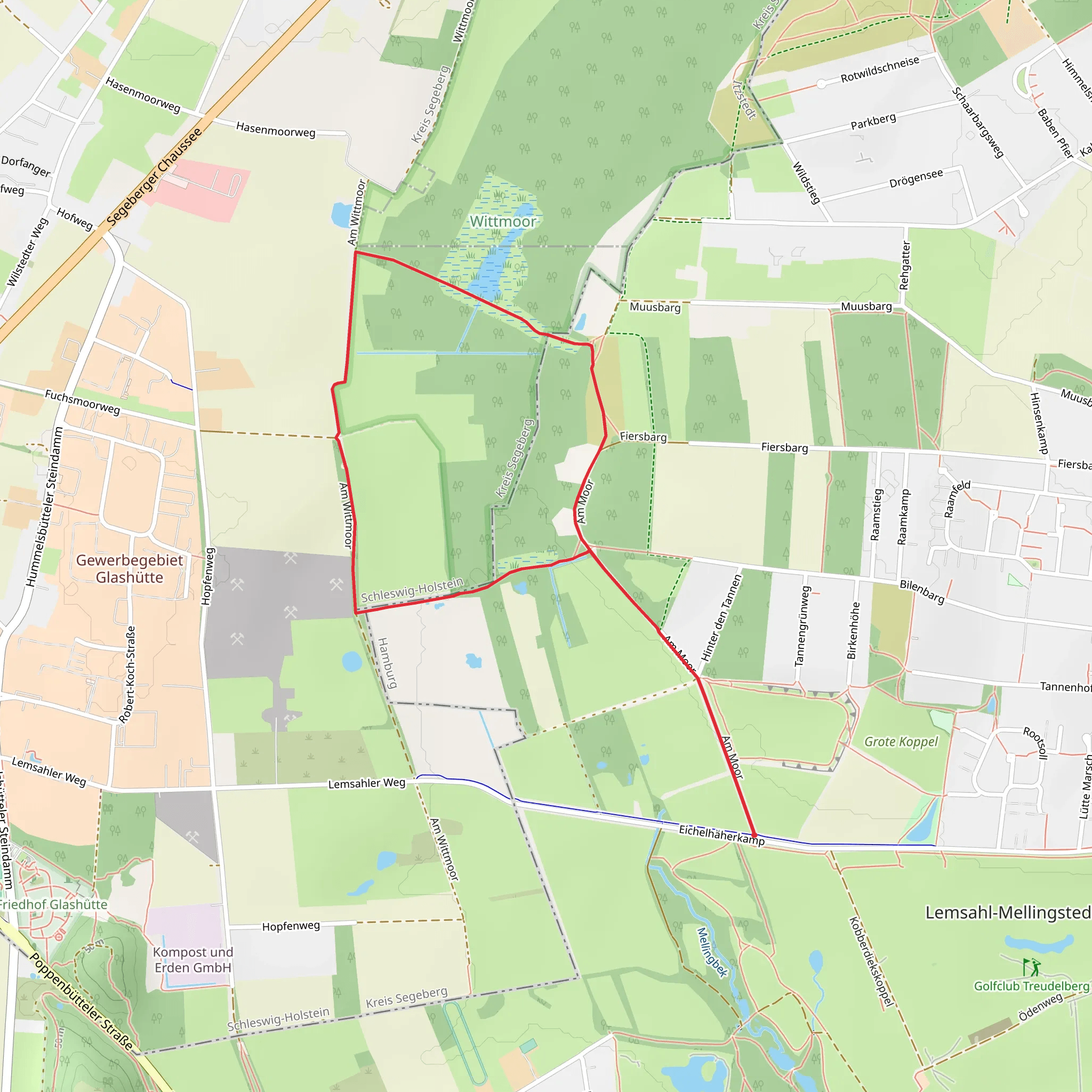 Am Wittmoor and Am Moor Loop mobile static map